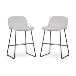 Nolon Nino-mats barkruk zwart onderstel 65 cm set van 2