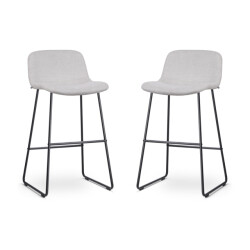 Nolon Nino-mats barkruk zwart onderstel 75 cm set van 2