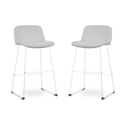 Nolon Nino-mats barkruk wit onderstel 75 cm set van 2