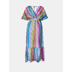 Mucho Gusto Dress piemonte multicolor chains