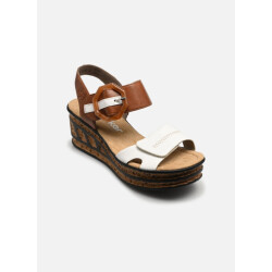 Rieker 68176-80 sandaal wit/bruin 3086