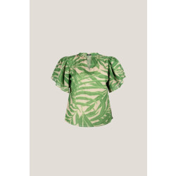 Jansen Amsterdam Printed blouse omani wl352 multi green