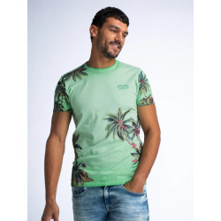 Petrol Industries Men t-shirt met botanische print