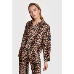 Alix The Label 2312965450 leopard velvet blouse