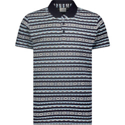 No Excess Polo korte mouw jacquard night multicolour