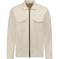 No Excess Overshirt met ritssluiting stretch cream