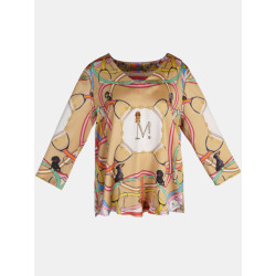 Mucho Gusto Silk blouse roma with dachshund