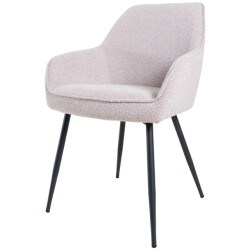 Home67 Eetkamerstoel fenna bouclé naturel
