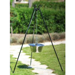 CookKing 180 cm tripod with 10 l stainless steel pot