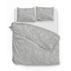 Zo!Home Dekbedovertrek paisley di lino dove grey 200 x 200 220 cm + 2 slopen 60 x 70 cm