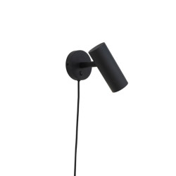 House Nordic Paris wall lamp lamp in black with a 190 cm fabric cord bulb: gu10/5w led ip20