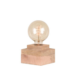 Label51 Tafellamp block rough mangohout