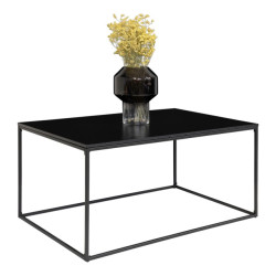 House Nordic Vita coffee table coffee table with black frame and black top 90x60x45 cm
