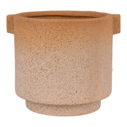 House Nordic Flower pot flower pot in ceramic, burned orange, round, Ø13x13 cm
