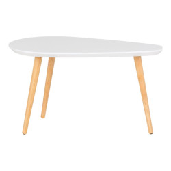 House Nordic Vado coffee table coffee table, white whith natural legs, 40x70x40 cm