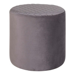 House Nordic Ejby pouf round pouf in grey velvet hn1213