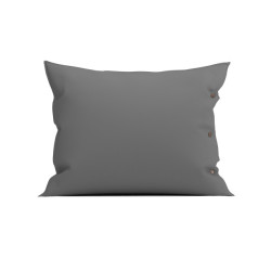 Yellow Kussensloop percale pillowcase steel grey 60 x 70 cm