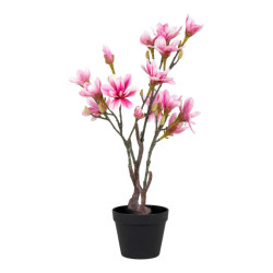 House Nordic Magnolia tree artificial plant, rosa, 75 cm