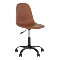 House Nordic Stockholm office chair office chair in light brown pu with black legs hn1224