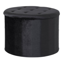 House Nordic Turup pouf turup pouf with storage in black velvet