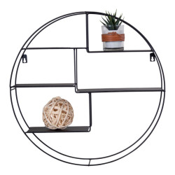 House Nordic Genk shelf round shelf with black frame