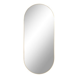 House Nordic Jersey mirror oval oval mirror with brass look frame 35x80 cm