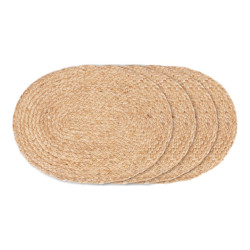 House Nordic Bombay placemat placemat in braided jute, nature, ovalk, 35x45 cm, set of 4