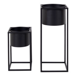 House Nordic Marla flowerpots 2 flowerpots in black
