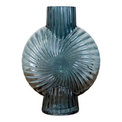 House Nordic Glass vase vase in blue glass 7x15,5x20,5 cm