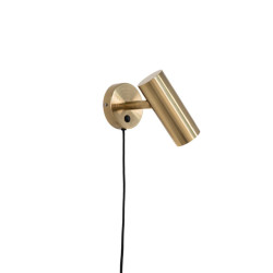 House Nordic Paris wall lamp lamp in brass with a 190 cm fabric cord bulb: gu10/5w led ip20