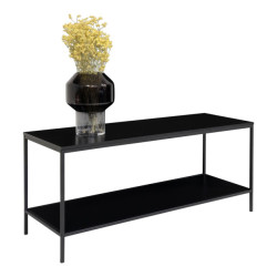 House Nordic Vita tv stand tv table with black frame and two black shelves 100x36x45 cm