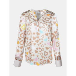 Mucho Gusto Silk blouse monza heart leopard