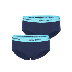 Happy Shorts Dames hipster navy 2-pack