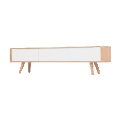 Gazzda Ena lowboard houten tv meubel whitewash 180 x 42 cm
