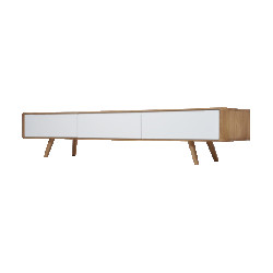 Gazzda Ena lowboard houten tv meubel naturel 225 x 42 cm