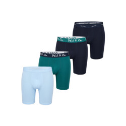 Phil & Co Boxershorts heren met lange pijpen boxer briefs 4-pack blauw / groen