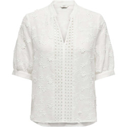 Only Onlalice emb ss shirt wvn cs cloud dancer