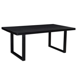 Livingfurn moderne eetkamertafel kala u-poten van mango en hout gecoat staal 200 cm -