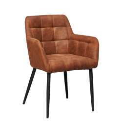 Livingfurn eetkamerstoel bronco cognac stof 64x62x85