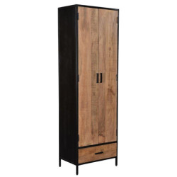 Livingfurn kabinetkast sturdy 2 deurs 65x200cm mangohout