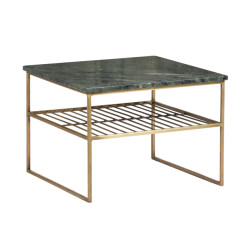 Livingfurn salontafel dian marble groen goud 55x55x40 marmer