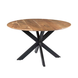 Livingfurn ronde ovale eetkamertafel - acasia hout 130 cm -