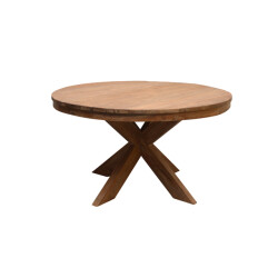 Livingfurn eetkamertafel beek roud spider leg teakhout 130 cm