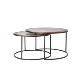 Light & Living salontafel talca set van 2 75x75x45cm -