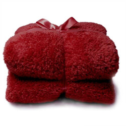 Unique Living | teddy plaid 150x200cm red