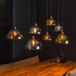 Hoyz Hoyz hanglamp 4+3 disk glass tricolore artic