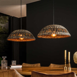 Hoyz hanglamp 2x dome waterhyacint nikkel