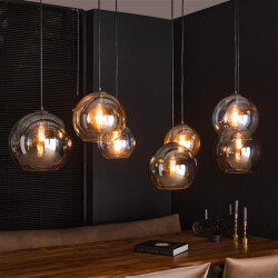 Hoyz Hoyz hanglamp 4+3 multi globe xl 7 lichtpunten artic