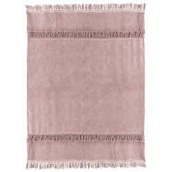 Unique Living plaid saba 130x180cm old pink