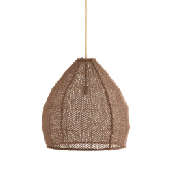 Light & Living hanglamp Ø50x50 cm makassar zijde chocolade